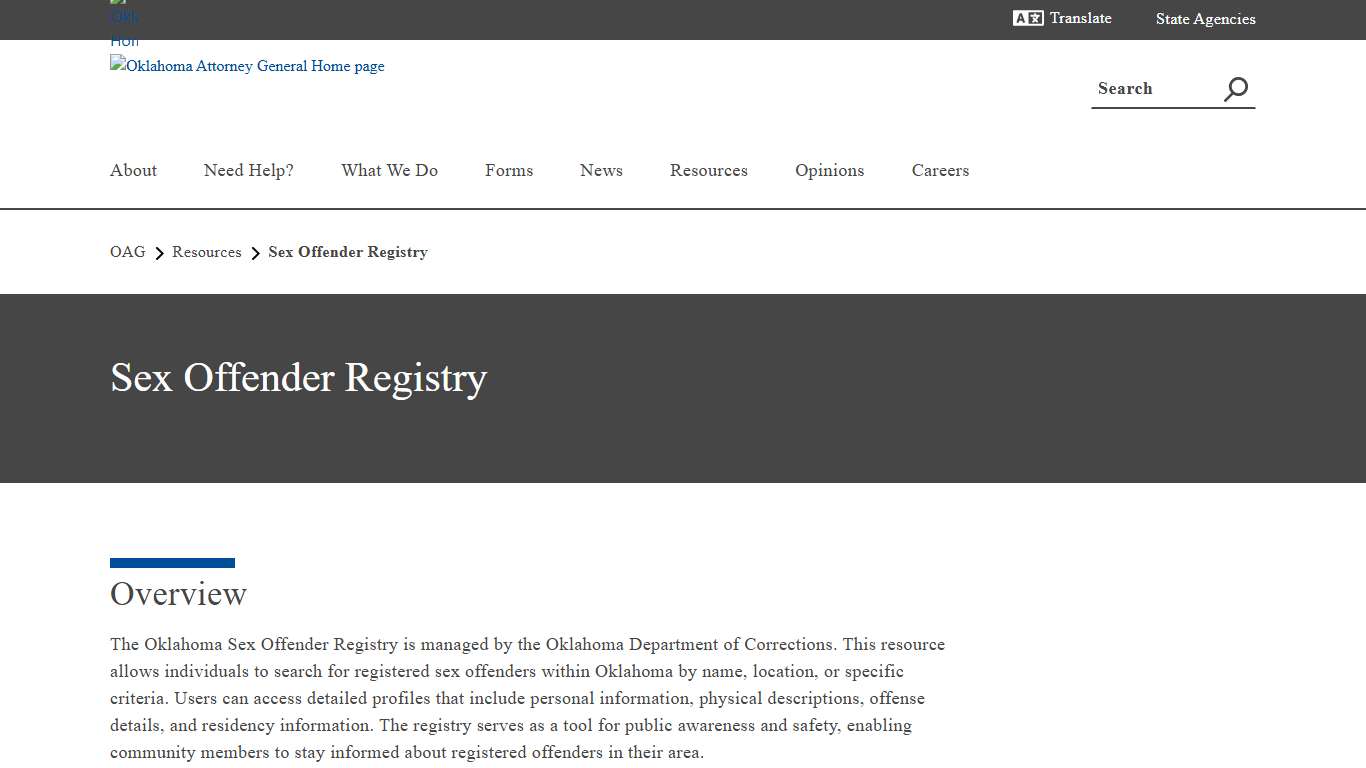 Sex Offender Registry